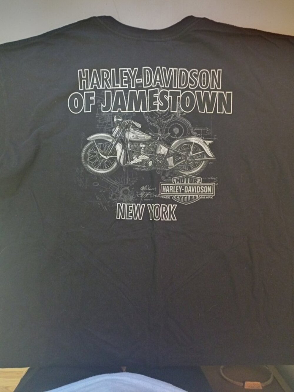 Vintage Harley Davidson Jamestown New York Adult XL Black T Shirt EUC